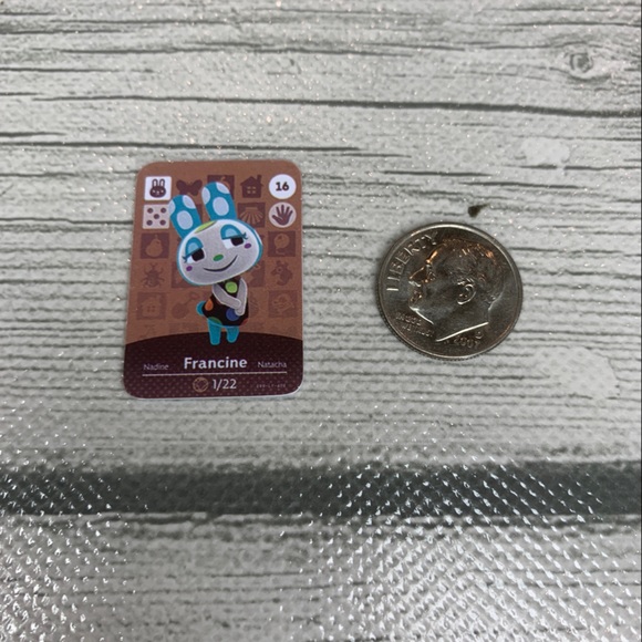 Animal Crossing Amiibo Francine Mini NFC Card. Scan in Villager ACNH Switch - Picture 3 of 5